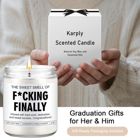 Scented Candle, 2025 Graduation Gifts for Her & Him, College, High School, Masters Degree, Nursing, Law School, Phd, Nurse Graduation Gifts for Women & Men, Funny Congratulations Grad in Saudi Arabia