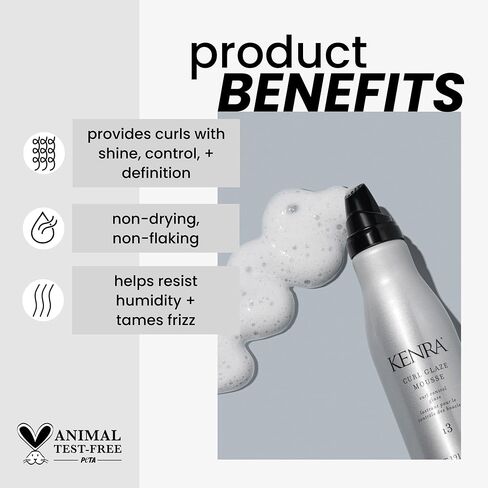 Kenra Curl Glaze Mousse 13 | Curl Control Glaze | Provides Frizz Control & Humidity Resistance | All Hair Types in Saudi Arabia