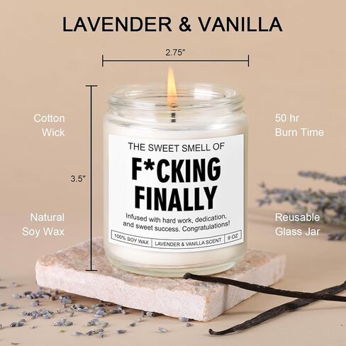 Scented Candle, 2025 Graduation Gifts for Her & Him, College, High School, Masters Degree, Nursing, Law School, Phd, Nurse Graduation Gifts for Women & Men, Funny Congratulations Grad in Saudi Arabia