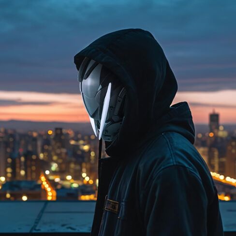 Punk Mask, Futuristic Helmet, Unique Sci-Fi Helmet for Adults, Perfect for Cosplay Accessory and Rave Parties in Kuwait