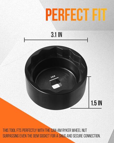 أداة إزالة الجوز العجلة المتوافقة مع Can-Am Ryker 600 900 Rally Accessories Rebalce for Part Number 529036457 (Black) in Kuwait