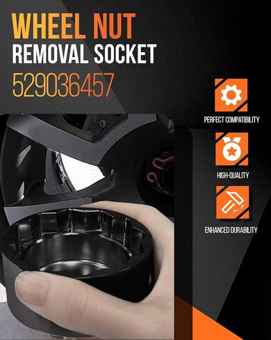 أداة إزالة الجوز العجلة المتوافقة مع Can-Am Ryker 600 900 Rally Accessories Rebalce for Part Number 529036457 (Black) in Kuwait