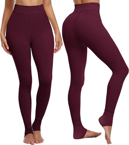 CHRLEISURE Women's Fleece Lined Tights - Fake Sheer Warm Pantyhose Thick Winter Leggings in Kuwait