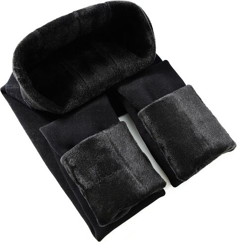 CHRLEISURE Women's Fleece Lined Tights - Fake Sheer Warm Pantyhose Thick Winter Leggings in Kuwait