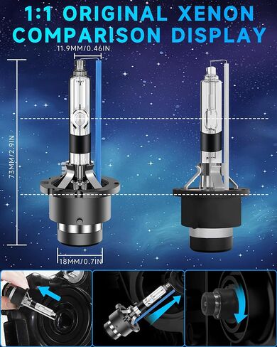 Fit for Toyota Prius 2006 2007 2008 2009 D4R Xenon HID Headlight Bulbs,350% Brightness,High Low Beam Light Bulb,8000K White Blue,Plug and Play,Pack of 2 in Saudi Arabia