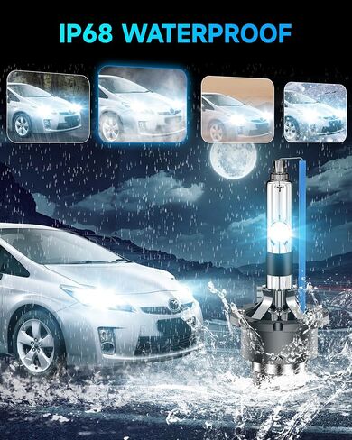 Fit for Toyota Prius 2006 2007 2008 2009 D4R Xenon HID Headlight Bulbs,350% Brightness,High Low Beam Light Bulb,8000K White Blue,Plug and Play,Pack of 2 in Saudi Arabia