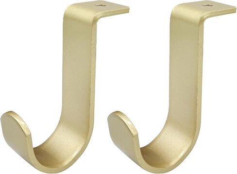 Curtain Rod Brackets for Ceiling-Mounted, Drapery Rod Holder for 1"Diameter Rod, Set of 2,Gold in Saudi Arabia
