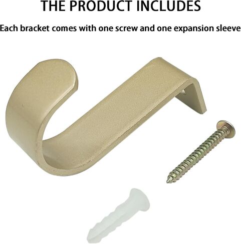 Curtain Rod Brackets for Ceiling-Mounted, Drapery Rod Holder for 1"Diameter Rod, Set of 2,Gold in Saudi Arabia