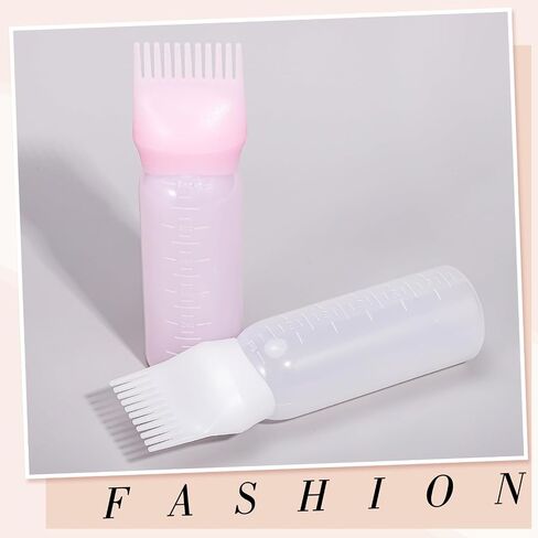 Root Comb Applicator Bottle 6 Ounce Applicator Bottle for Hair Dye 3 Pack Hair Oil Applicator with Graduated Scale(Pink, Purple, White) in Saudi Arabia