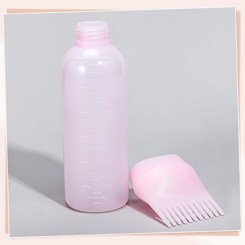 Root Comb Applicator Bottle 6 Ounce Applicator Bottle for Hair Dye 3 Pack Hair Oil Applicator with Graduated Scale(Pink, Purple, White) in Saudi Arabia