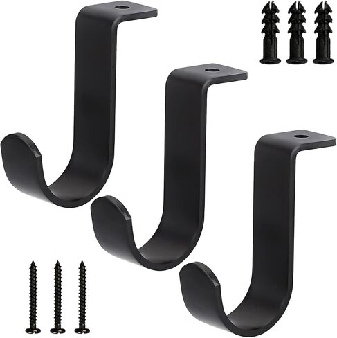 Curtain Rod Brackets for Ceiling-Mounted, Drapery Rod Holder for 1"Diameter Rod, Set of 2,Gold in Saudi Arabia