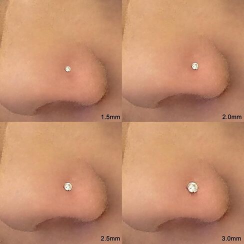 أزرار حلقات الأنف مجموعة للنساء الرجال: 8pcs 20g الذهب/الفضة 316L لجراحة الفولاذ المقاوم للصدأ أنف الأزرار hypoallergenic أنف ثقب المجوهر in Kuwait