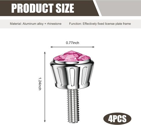 4 PCS CAR CAR LICK PLART KIT ، CAP LAMINESTONE LICKENT CAP ، مزيج مسامير لوحة ترخيص الألومنيوم ، Universal لمعظم السيارات (أبيض) in Kuwait