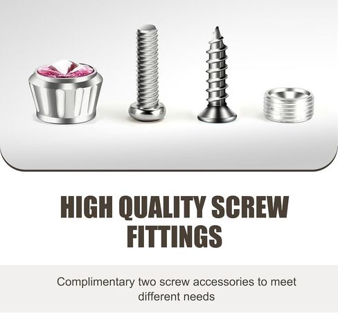 4 PCS CAR CAR LICK PLART KIT ، CAP LAMINESTONE LICKENT CAP ، مزيج مسامير لوحة ترخيص الألومنيوم ، Universal لمعظم السيارات (أبيض) in Kuwait