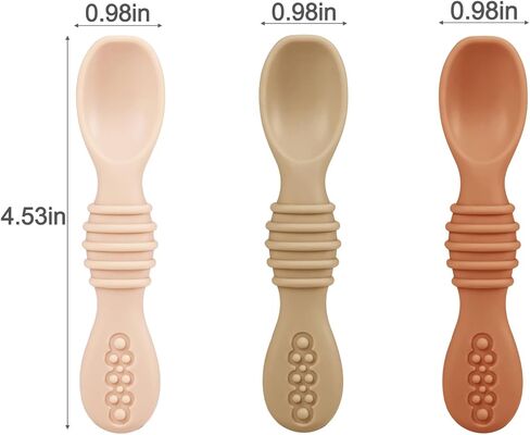 PandaEar Suction Plates for Baby, 3 Pack Silicone Plates & Spoons for Baby Toddlers Infant Kids, Divided Toddler Suction Plate Baby Dish Set, Non-Slip, Non-Toxic, BPA Free in Kuwait