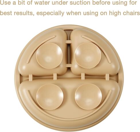 PandaEar Suction Plates for Baby, 3 Pack Silicone Plates & Spoons for Baby Toddlers Infant Kids, Divided Toddler Suction Plate Baby Dish Set, Non-Slip, Non-Toxic, BPA Free in Kuwait