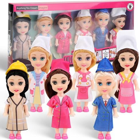 Liberty Imports Little Royal Princess Toddler Dolls with Dresses, Girls Imaginative Pretend Play Small Dolls Party Favors Collection (6 Pack) in Saudi Arabia