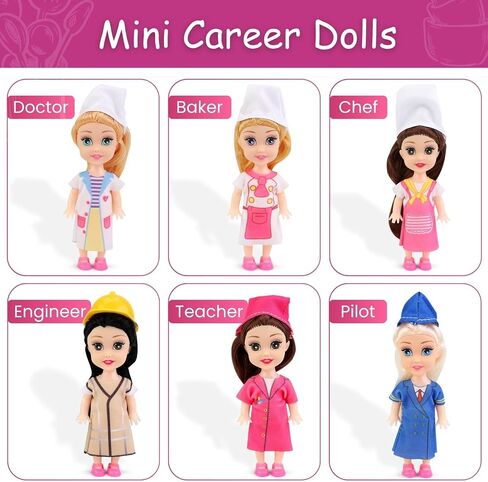 Liberty Imports Little Royal Princess Toddler Dolls with Dresses, Girls Imaginative Pretend Play Small Dolls Party Favors Collection (6 Pack) in Saudi Arabia