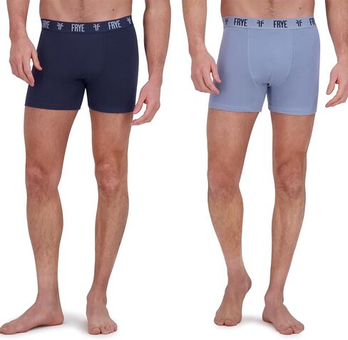 ملخصات ملاكم Frey Mens 4-Pack ، ملخصات SPANDEX-COTTON BOXER مع حزام الشعار ، والقطن الداخلي للرجال. in Kuwait