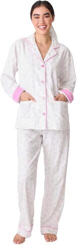 PJ Salvage Women's Flannel Pajama Set with Headband in Saudi Arabia