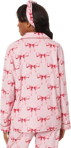 PJ Salvage Women's Flannel Pajama Set with Headband in Saudi Arabia