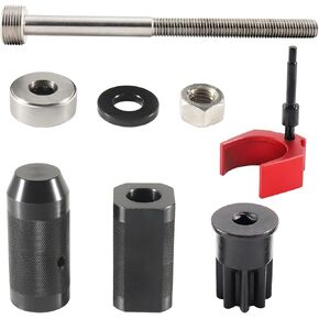 9U-6891 قم بتثبيت الأكمام المحققة المحرك+9U-7227 أداة ارتفاع الحاقن+J-38587-A مجموعة أداة التثبيت المحرك المحرك متوافق مع محركات Cat Caterpillar 3406E C-15 C-15 (8 PCS)