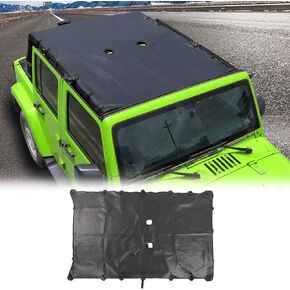 RT-TCZ Love Leather Sunshade Top Cover Covel Cover Cover for Jeep Wrangler 2007-2018 JK JKU 4 Door Black