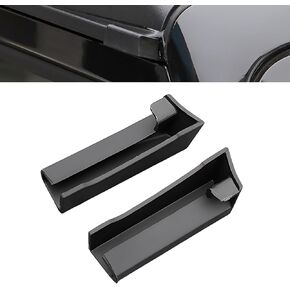 2PCS Upgraded Rain Gutter Extensions, Heavy Duty Soft Rubber Rain Groove Diverter, Roof Rainwater Deflector Drip Rail Extension Kit, Compatible with 2018-2024 Wrangler JK JL (Black)