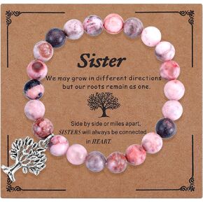 iJuqi Sister Christmas Gifts from Sisters - Big Middle Little Sister Bracelet Birthday Gifts