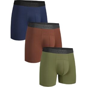 Men's Underwear Boxer Briefs 3 Pack, Soft Breathable Underwear with ComfortFlex Waistband, Moisture Wicking, 5''