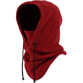 Fleece Balaclava Cycling Skullies Cap with Neck Gaiter Winter Warm Face Mask Windproof Hood Hat