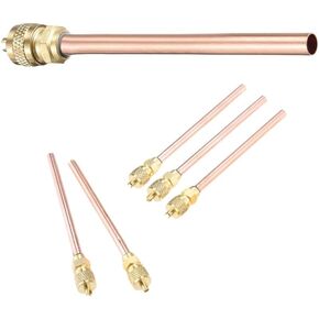 【2024 UPGRADED】5pcs/lot Service/Access Valve 1/4" SAE 1/4" OD 4" Stem Strong Core AC Air Conditioner Refrigeration Access Valve in Saudi Arabia