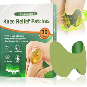 NATUZORA 36Pcs Knee Pain Relief Patch, Herbal Knee Patch,Natural Wormwood Extract Patches for Knees, Suitable for Relief of Knee、Joint、and Muscle Pain.