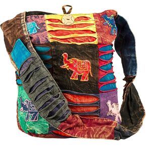 Patchwork Peacock Handmade Pink Cotton Hobo Crossbody Shoulder Bag Hipster Boho Women Sling
