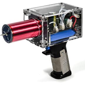 Tesla Coil Gun, Upgraded Handheld Tesla Coil Kit, Portable Rechargeable Mini Arc Generator for Tesla Coil 10000 Times Arc Generating Safe Electronics Trigger