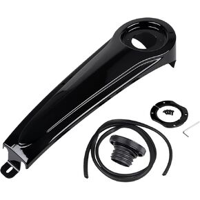 Black 5 Gallon Stretched Panel Dash Fuel Tank Console For Harley Touring Bagger & Street Glide 1986-2007