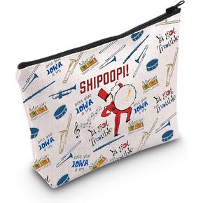 WZMPA Man Musical Cosmetic Bag Marian Paroo & Harold Hill Fans Gift Shipoopi Musical Makeup Zipper Pouch Bag Man Musical Merch (SHIPOOPI)