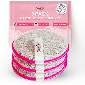 StansOut Beauty Microfiber Makeup-Removing Washcloth, Reusable Cloths, 12x12 inches, Gray, Pack of 3  in Saudi Arabia