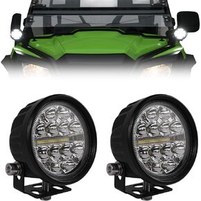 A-Pillar LED Pod Lights for Honda Pioneer 520 2021-2025/500 2015-2023 Accessories, Heat Dissipation Waterproof Front Driving Auxiliary Lights,LED Spot Work Light Brighter Plug & Play (2PCS)