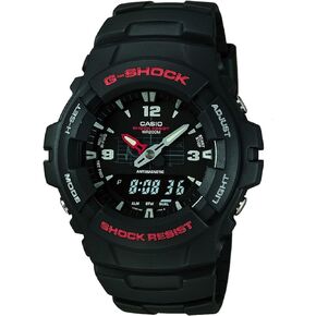 Casio G-Shock Quartz Watch with Resin Strap, Black (Model: G-100-1BVMCI)