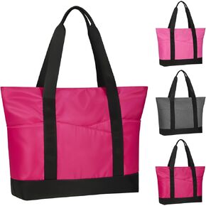Large Travel Tote Bag for Women with Laptop Compartments and Zipper,Commuter Tote for Daily Work Shopping