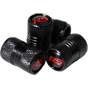 (Set of 4) RS Metal Auto Tire Valve Stem Cap Cover with Resin RS Performance Emblem Trim Decal for Chevrolet Chevy Camaro Malibu Spark Trax and Nissan and Toyota and Audi air Cap