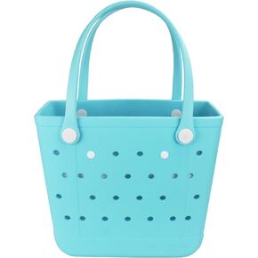 Extra Large Rubber Beach Bag, Washable Moisture Resistant Durable Open Hole Tote Bag Beach Vacation Essentials
