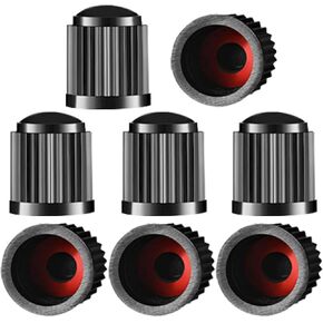 Tire Valve Dust Covers, Automotive Tire Valve Stem Caps with O Rubber Ring, Car Air Caps Stem Covers, Universal Plastic Tire Caps for Bicycles, Cars, Trucks and Motorcycles (Black, 8PCS)