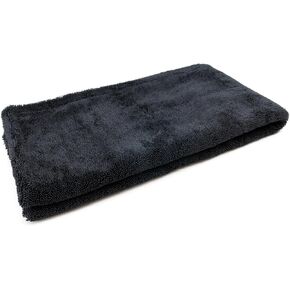 [Dreadnought Max XL] Triple Layer Microfiber Car Drying Towel | Twist Pile | 1400GSM | 1 Pack (20"x40", Black)