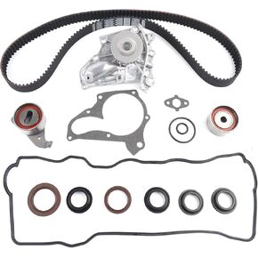 Timing Belt Kit with Water Pump FIT 1987–2001 Toyota Camry Celica RAV4 MR2 Solara 2.0L 2.2L DOHC 16V – Replace TBK138, TS26199