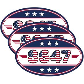 3pcs 8647 President Car Magnets, American Flag Bumper Stickers Campaign Magnetic Decal Political Bumper Stickers for Cars, Trucks & Vehicles (Style B)