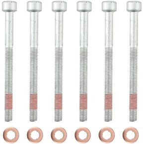 6x Fuel Injector Nozzle Seal Washer Bolt Kit For Mercedes 6110170060, 0009902907