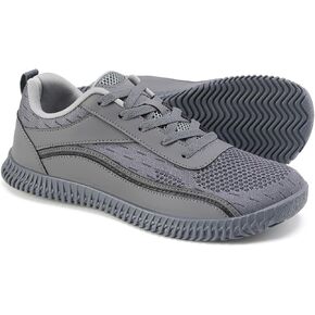 Wide Toe Box Shoes for Men Extra Wide Width Sneakers Minimalist Barefoot Shoes Trail-Running Zero-Drop Dark Grey 46