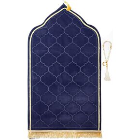 Muslim Prayer Rug with Tasbih Prayer Beads, Soft Memory Foam Prayer Matt Islam, Padded Islamic Prayer Mat Thick for Men and Women, Janamaz, Sajadah (25.6" x 43.3", Pink)